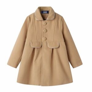 Toddler girls chic camel wool style peacoat Size 2T